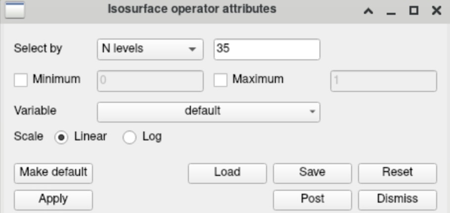 Figure 75: GUI Isosurface Level Setting.